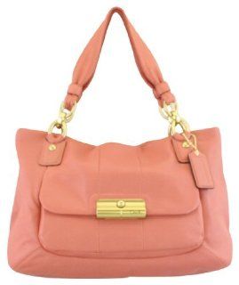 Coach Signature Kristin Leather Zip Tote Peony Shoes