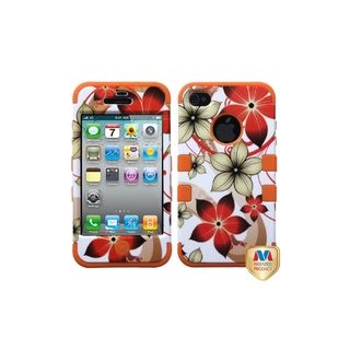 MYBAT Hibiscus Flower/ Orange TUFF Hybrid Case for Apple® iPhone 4