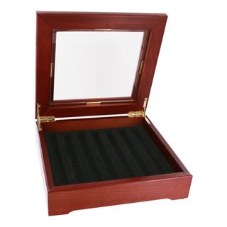 Display Case Rosewood Finish with Black Contoured Foam Insert