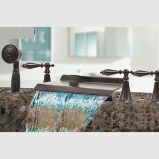 Kokols Oil Rubbed Bronze Waterfall Bath Tub Shower Faucet Set