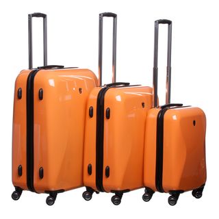 Heys USA Light Orange Crown LX 3 piece Hardside Spinner Luggage Set