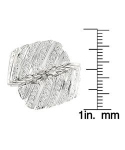 18 White Gold 1ct TDW Diamond Spiral Ring