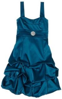 Ruby Rox Girls 7 16 Bustled Hem Dress,Blue,7 Clothing