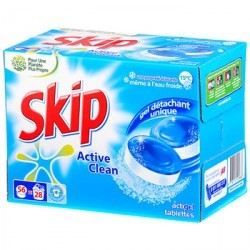 Active clean 56 tablettes   Achat / Vente LESSIVE SKIP Active clean 56