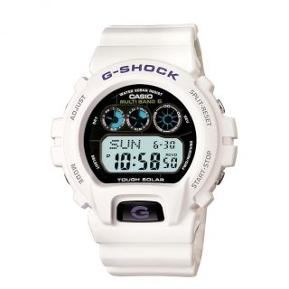 Casio Mens G Shock White Atomic Digital Sport Watch