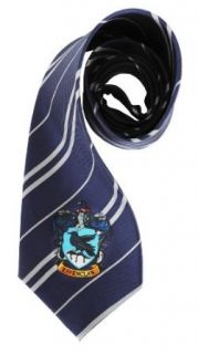 Ravenclaw Necktie (Navy with Silver Stripes) Clothing