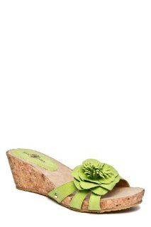 Duck Head Windy Slip On Wedge   Spring Green Shoes