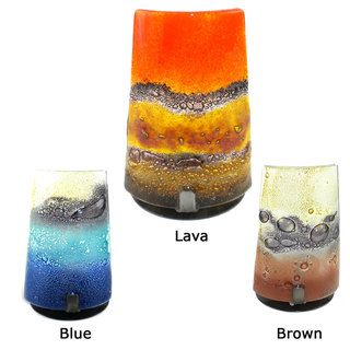 Handmade Artisan Glass Candle Holder (Chile)