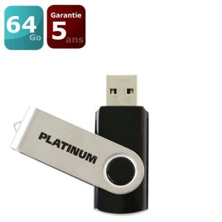Clé USB 2.0   Capacité 64 Go   Compatible USB1.1   Mémoire flash