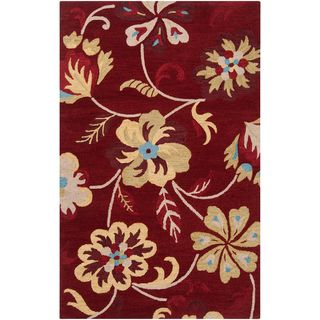 Hand tufted Powers Red Wool Rug (2 x 3)