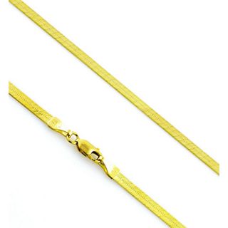 14K 3.5mm Flexible Herringbone Chain Necklace   18