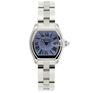 Cartier Womens Roadster Stainless Steel Purple Watch