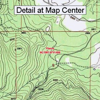 USGS Topographic Quadrangle Map   Plains, Montana (Folded