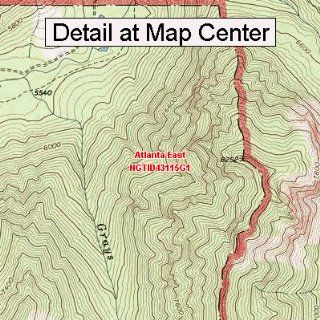 USGS Topographic Quadrangle Map   Atlanta East, Idaho