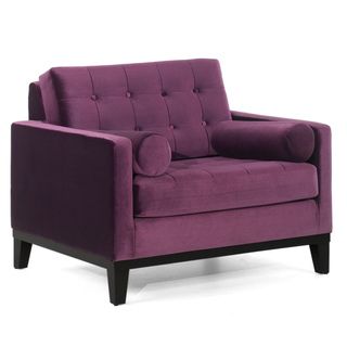 Modern Purple Velvet Chair