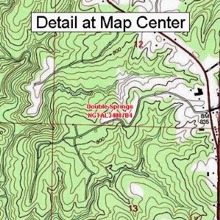 USGS Topographic Quadrangle Map   Double Springs, Alabama