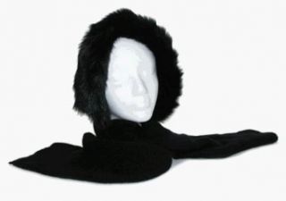 Scala Hooded Scarf with Faux Fur by Dorfman Pacific