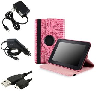 BasAcc Pink Case/ Chargers/ Cable for  Kindle Fire