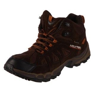 Mountrek Mens Victory Summit Mid Dark Brown Hiking Shoes