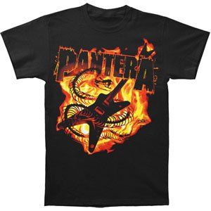 Rockabilia Pantera Guitar Snake T shirt Small Clothing