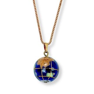 Lillith Star 14k Goldplated Multi gemstone Mosaic Globe Necklace
