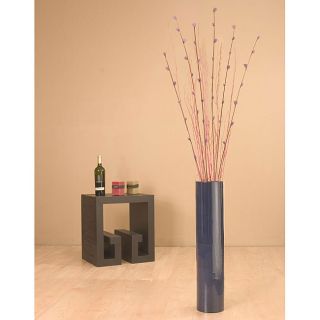 Purple Florets with 25 inch Blue Bamboo Floor Vase