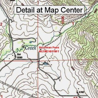 USGS Topographic Quadrangle Map   Bozeman Pass, Montana