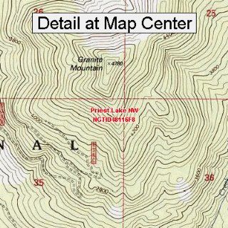 USGS Topographic Quadrangle Map   Priest Lake NW, Idaho