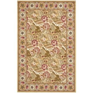 Hand hooked Chelsea Floral Wool Rug (53 x 83)