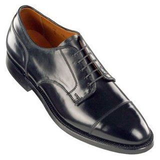  Alden Mens Straight Tip Blucher Shell Cordovan Black Shell Shoes