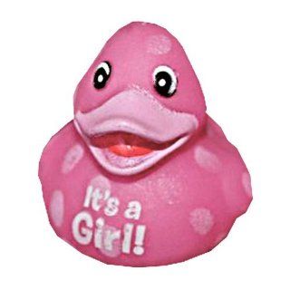 Rubber Duckies   24pc. Its a Girl Pink Polka Dot Rubber