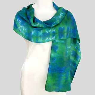 Gypsy River Riches Hand Dyed Washable Neptune Silk Scarf