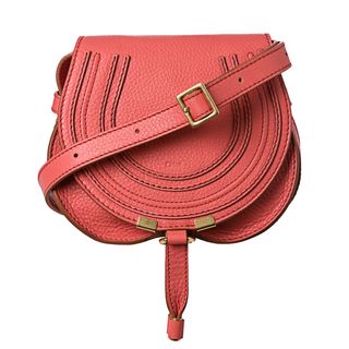 Chloé Marcie Mini Paradise Pink Leather Round Cross body Bag
