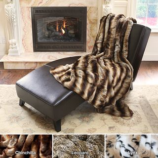 Oversize Safari Faux Fur Patterned Soft Throw Collection