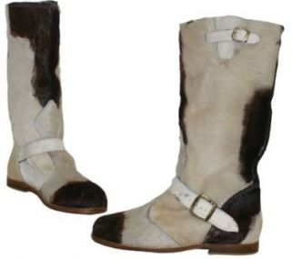 Bobo Brown/White Fur Boot Size 7 Shoes
