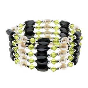 Magnetic Wrap Necklace/Bracelet   Light Green Beads   30