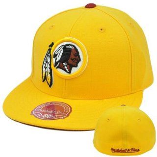 NFL Mitchell Ness Throwback Logo Hat Cap Fitted Washington