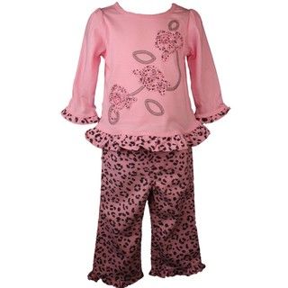 BT Kids Pink Leopard Print Pant Set