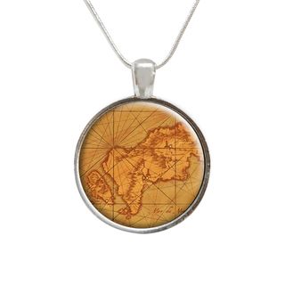 Map of the World Glass Pendant and Necklace