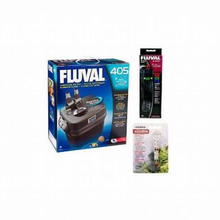 Fluval 405 25 Gallon Aquarium Filter with Heater Kit and Thermometer