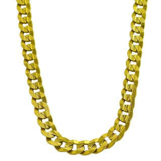 Fremada 14k Yellow Gold 24 inch Flat Curb Chain Necklace