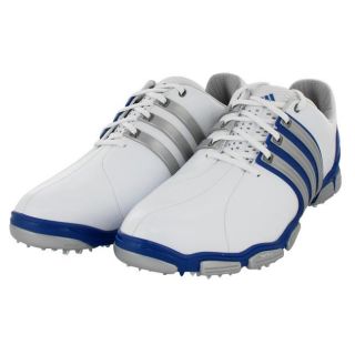 Adidas Tour 360 4.0 White/ Blue/ Metallic Golf Shoes