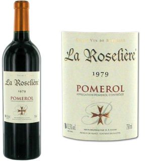 La Roselière   AOC Pomerol   Millésime 1979   Vin rouge   Vendu à l