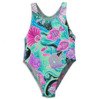 Tidepools Swimwear   Girls One Piece Swimsuit, Sea Green