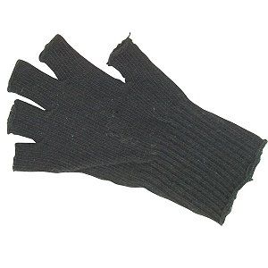 Black Genuine GI Fingerless Wool Gloves