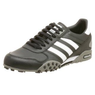 Mens adiSTAR 80 Leather Running Shoe,Black/White/Stone,11.5 M Shoes