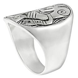 Tressa Sterling Silver Diamond Chip Kokopelli Ring