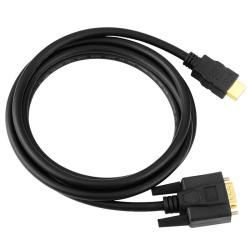 Six foot Black VGA to HDMI Cable with Gold plated Connectors