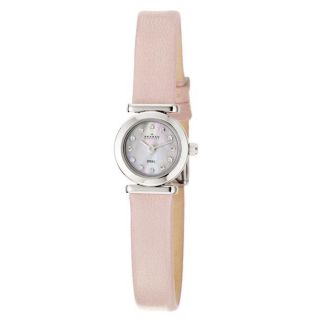 Skagen Womens Glitz Stainless Steel and Pink Leather Crystals
