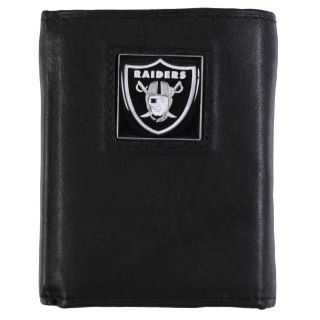 Oakland Raiders Mens NFL Genuine Leather Tri fold Wallet